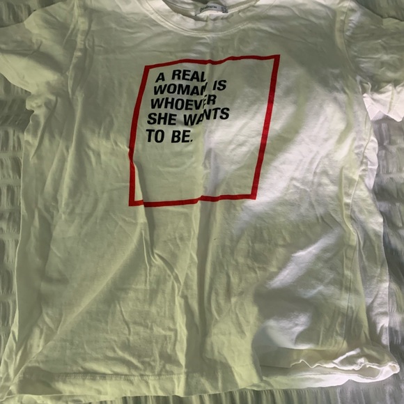 STRADIVARIUS Size M Feminist Graphic Tee - Picture 2 of 4